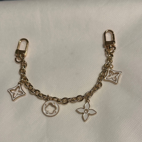 Accessories - Gold and White Bag Charm